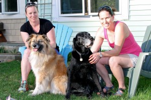 Gwen, Odin, Zoe, and Meg at home in Waitsfield, Vermont